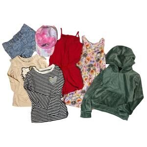 Girls 5 5T Lot Bundle 7 Pieces Transitional Items Long Sleeve Hoodie Dresses